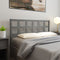 vidaXL - Hoofdbord - 145,5x4x100 - cm - massief - grenenhout - grijs