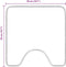 vidaXL - U-Vormige - Badmat - Donkergrijs - 50x50 - cm - Polypropyleen - Antislip