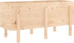 vidaXL - Plantenbak - verhoogd - 121x50x57 - cm - massief - grenenhout