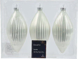 Olijf glas d6h13 cm winterwit 3st