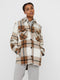 VERO MODA VMOLIVIA CHECK JACKET GA BOOS - Dames Jas - Oversized model met knoopsluiting - Maat L (40)