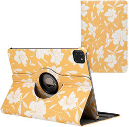 imoshion Tablet Hoes - Geschikt voor iPad Pro 11 (2022) / Pro 11 (2021) / Pro 11 (2020) / Pro 11 (2018) - 360° Draaibare Design Bookcase 2.0 - Yellow Flowers