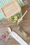 Lunchbox inclusief Bestekset, Bamboe, 1 liter - Pebbly