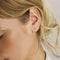 Marie Celeste - Oorknoppen - Bloem zirkonia 4,5 mm - Goud