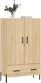 vidaXL - Hoge - kast - 69,5x31x115 - cm - bewerkt - hout - sonoma - eikenkleurig