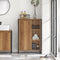 SoBuy BZR65-PF - Smalle Badkamer Opbergkast - Vrijstaand met Uitneembare Wasmand - Bruin - 60x30x90 cm
