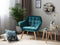 Beliani KARIS - Fauteuil - Blauw - Fluweel