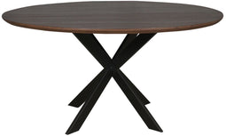 StarFurn Eettafel Ferris Eiken Rond 150cm Walnoot