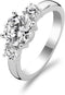 TI SENTO Ring 1797ZI - Zilveren dames ring - Maat 54 - Wit zirkonia