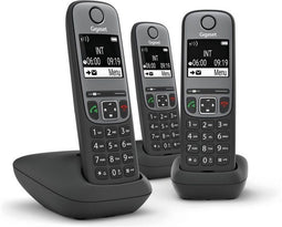 Gigaset A705 - DECT-telefoon - 14 uur spreektijd - Zwart (3 stuks)