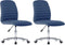 vidaXL - Eetkamerstoelen - 2 - st - stof - blauw
