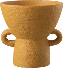 J-Line vaas Zenia - keramiek - oker - large - Ø 25 cm