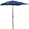 vidaXL - Parasol - 3-laags - met - aluminium - paal - 2x2 - m - azuurblauw