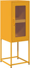 vidaXL - Dressoir - 36x39x107 - cm - koudgewalst - staal - mosterdgeel