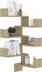 vidaXL - Hoekwandschapen - 2 - st - 40x40x50 - cm - bewerkt - hout - sonoma - eikenkleur