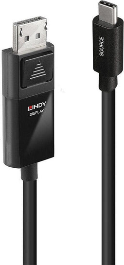 Lindy 43341 - USB Type-C naar DisplayPort 1.4 kabel - 1 m - Zwart