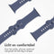 imoshion Siliconen⁺ bandje - Geschikt voor Apple Watch 1, 2, 3, 4, 5, 6, 7, 8, 9, 10, SE, Ultra (2) - 44/45/46/49 mm - Blauw - M/L
