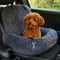By Cee Cee Fluffy Autostoel - Hondenmand Auto - Veiligheidsriem - Donkergrijs - Maat S