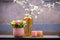 Dutz - design vaas - Pot abrikoos - glas- mondgeblazen - h 11 cm
