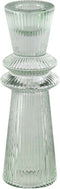 PTMD Linty Ronde Kandelaar - H15,5 x Ø5 cm - Glas - Lichtgroen