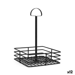 Multi-Functionele Organiser My Bar 15 x 15 x 22 cm Zwart (12 Stuks)