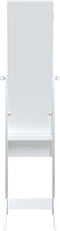 vidaXL - Spiegel - vrijstaand - met - LED's - 34x37x146 - cm - wit