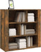 vidaXL - Dressoir - 80x30x80 - cm - bewerkt - hout - gerookt - eikenkleurig