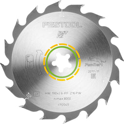 Festool HW 190x2,6 FF PW16 - Zaagblad 190 mm - 16 tanden PW - 2.6 mm zaagbreedte