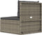 vidaXL - Tuinmiddenbank - met - kussens - poly - rattan - grijs