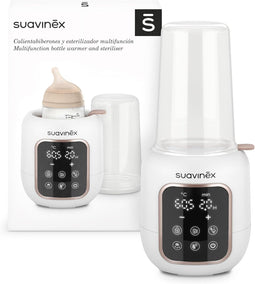Suavinex 402604 - 2-in-1 flessenwarmer en sterilisator - Verwarmt en steriliseert - Wit