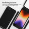 iMoshion Hoesje Geschikt voor iPhone SE (2022) / SE (2020) / 8 / 7 Hoesje Met Koord - iMoshion Siliconen hoesje met koord - Zwart