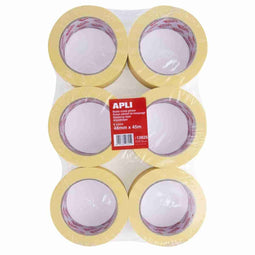Plakband Apli Carrosserie Schilder Geel 6 Onderdelen 48 mm x 45 m