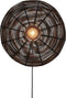 GOOD&MOJO Wandlamp Tanami - Rotan Zwart - Ø55cm - Binnen Modern