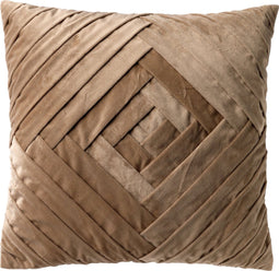 Dutch Decor PHILLY - Kussenhoes velvet 45x45 cm - Cobble Stone - beige - met rits
