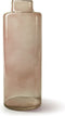 Jodeco Bloemenvaas Willem - transparant beige glas - 11,5 x 32 cm - fles vorm vaas