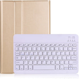 Lunso - Afneembare Keyboard Hoes - Geschikt voor Samsung Galaxy Tab A7 (2020) - Goud