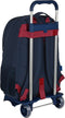 Schoolrugzak met Wielen F.C. Barcelona Corporativa Blauw Kastanjebruin (32 x 44 x 16 cm)