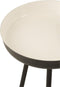 J-Line bijzettafel - metaal - zwart/wit - set van 3