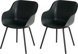 Hartman Sophie Elegance tuinstoel - armleuningen - donkergroen - set van 2 (2 stuks)