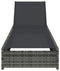 vidaXL - Ligbed - Grijs - 60x200x27 - cm - Poly - Rattan