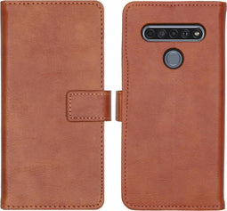 iMoshion Hoesje Geschikt voor LG K61 Hoesje Met Pasjeshouder - iMoshion Luxe Bookcase - Bruin