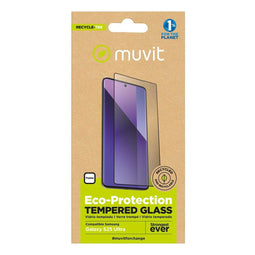 Muvit for Change Galaxy S25 Ultra - Schermbeschermer - Tempered glass - Bescherming tegen krassen