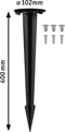 Bolderlamp Accessoires - Grondpin - Metaal - Antraciet