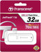 Transcend JetFlash 730 - USB flash drive 32GB - USB 3.2 - Wit