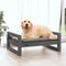 vidaXL - Hondenmand - 75,5x55,5x28 - cm - massief - grenenhout - grijs