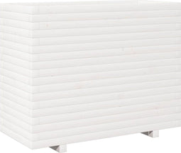 vidaXL - Plantenbak - 90x40x72,5 - cm - massief - grenenhout - wit