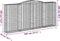 vidaXL - Schanskorven - 3 - st - gewelfd - 400x50x180/200 - cm - ijzer