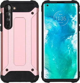 iMoshion Hoesje Geschikt voor Motorola Edge Hoesje - iMoshion Rugged Xtreme Backcover - Rosé