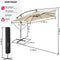 tectake® Apollon - Zweefparasol - Waterafstotend - Ø 250 cm - Beige