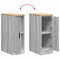 vidaXL - Garagekast - 30x51x85 - cm - massief - grenenhout - grijs - sonoma